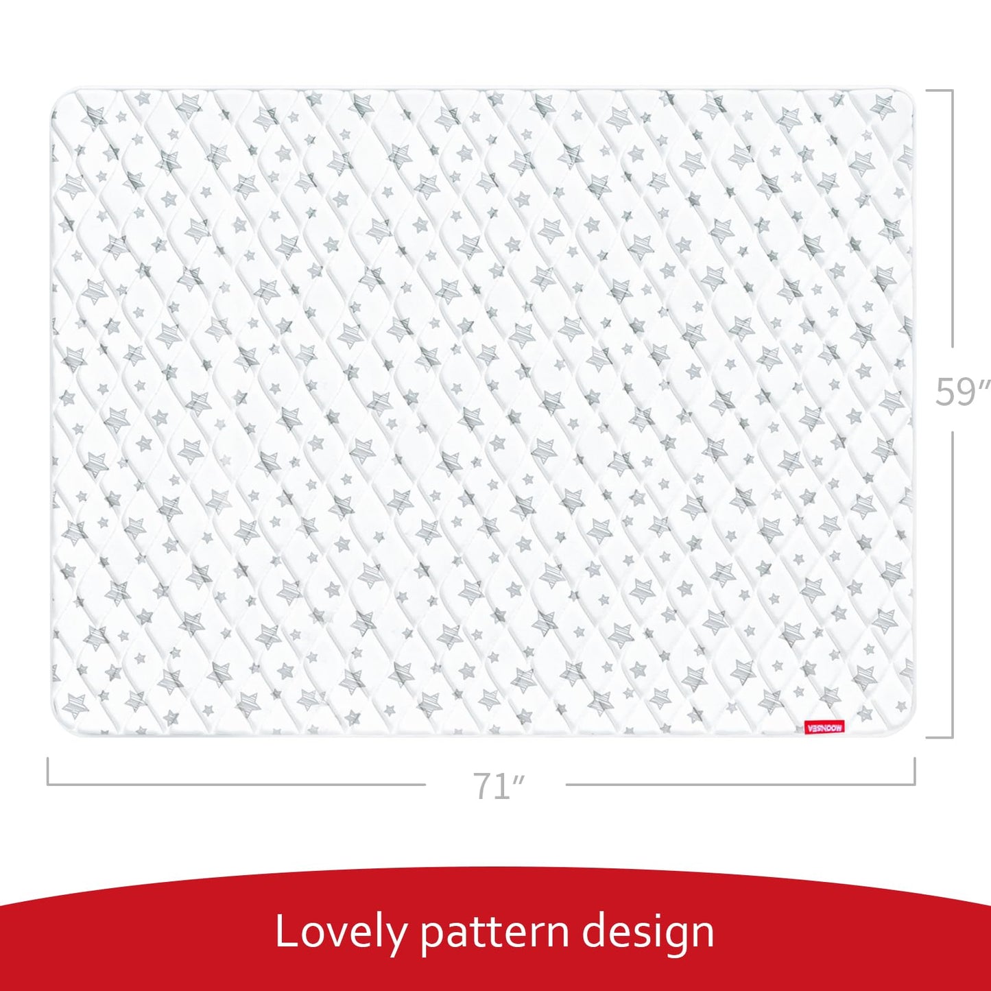 Premium Foam Baby Play Mat, 71''X59'' Playpen Mat, One-Piece Crawling Mat Non Slip Cushioned Mats For Babies, Infant And Toddler