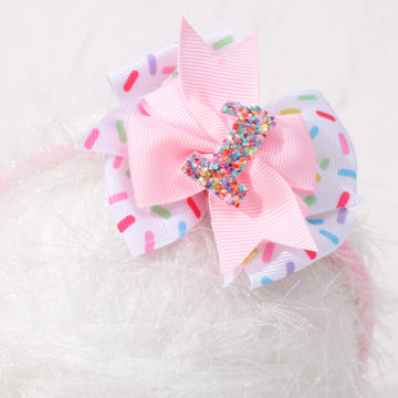 Jissoo Hair Accessory - Pink Hair Clip With 1St Baby Girls Hair Bow For Little Kid Birthday Party Decoration, Perfect For Girls,