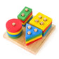 Montessori Puzzles for 1 2 3 Year Old Boys, Girls & Toddlers - Wooden Shape Sorter & Stacking Toys for Toddlers - Puzzles for 1 