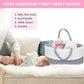 Abenkle Large Baby Diaper Caddy Baby Basket, Nursery Storage Bin And Car Organizer For Diapers And Baby Wipes, Changing Table Co