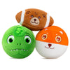 VangeBow 3 Pack Soft Sports Balls for Toddlers 1-3, Inflatable Plush Baby Balls Set for Kids 3-5, 5 Inch Soccer Ball & Basketbal