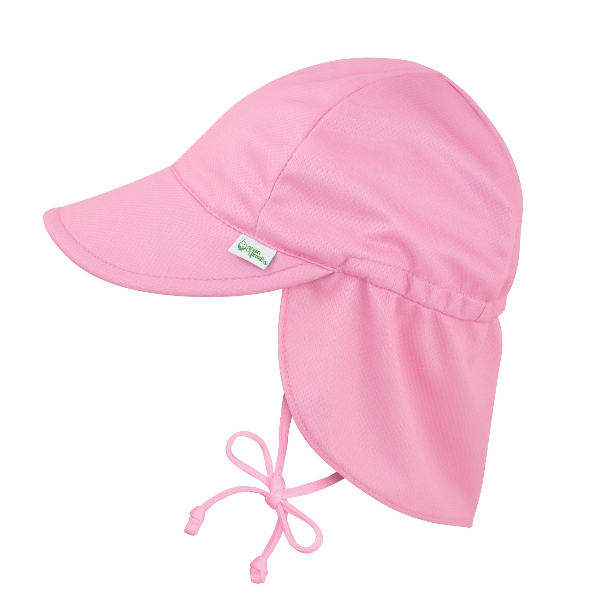 i play. by Green Sprouts Baby & Toddler Flap Sun Protection Hat, All-Day UPF 50+ Sun Protection for Head, Neck & Eyes, Light Pin