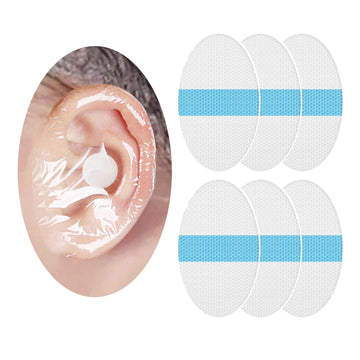 Saicheek 60-Pack Upgarde Silicon-Gel Material Easy To Take Off Baby Ear Covers With Cotton Ball,Baby Shower Cap Ear Protection F