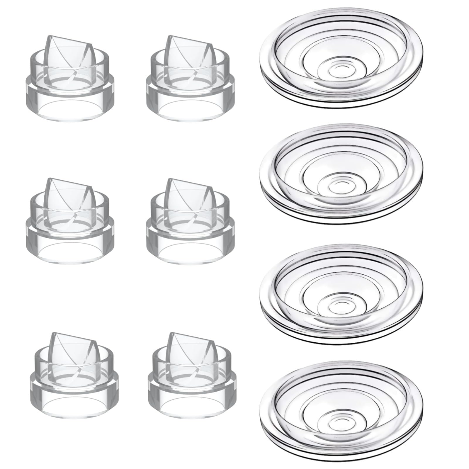 S9 Pro / S12 Pro Replacement Pump Parts - 6Pcs Duckbill Valve And 4Pcs Silicone Diaphragm - Compatible With Momcozy S12 Pro/S9 P