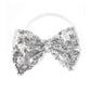 Song Qing Baby Infant Girls Hair Band Sequined Bow Headband Turban Knot Hair Headwear (Silver)