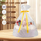 Oiahomy Gift Basket With Handle, Small Woven Basket With Gift Bag, Ribbon And Wrap Tissue Paper, Nursery Bins Empty To Fill With