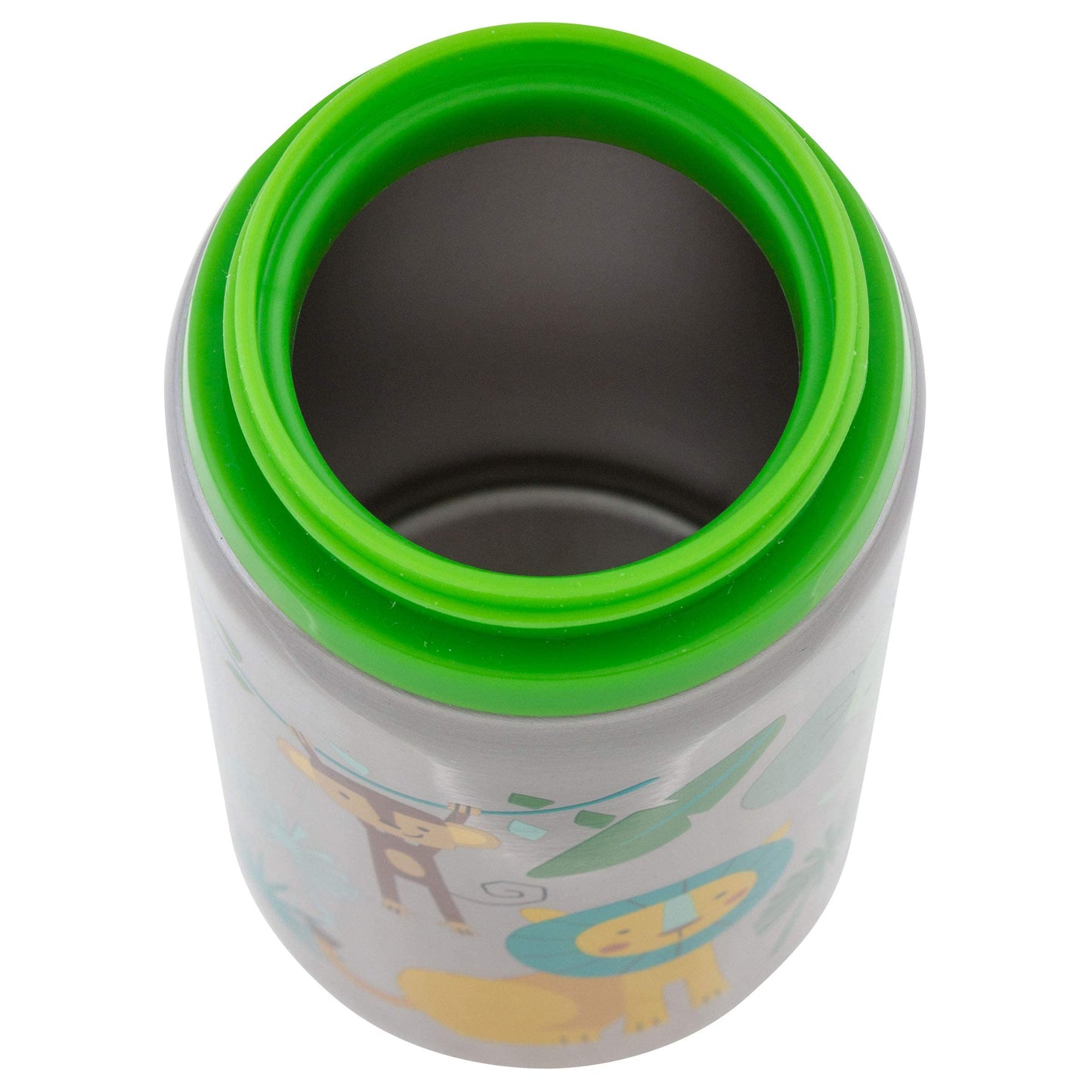 Stephen Joseph Stainless Steel Water Bottles, 18 Oz, Straw Lid, Reusable Tumbler, Insulated, Zoo