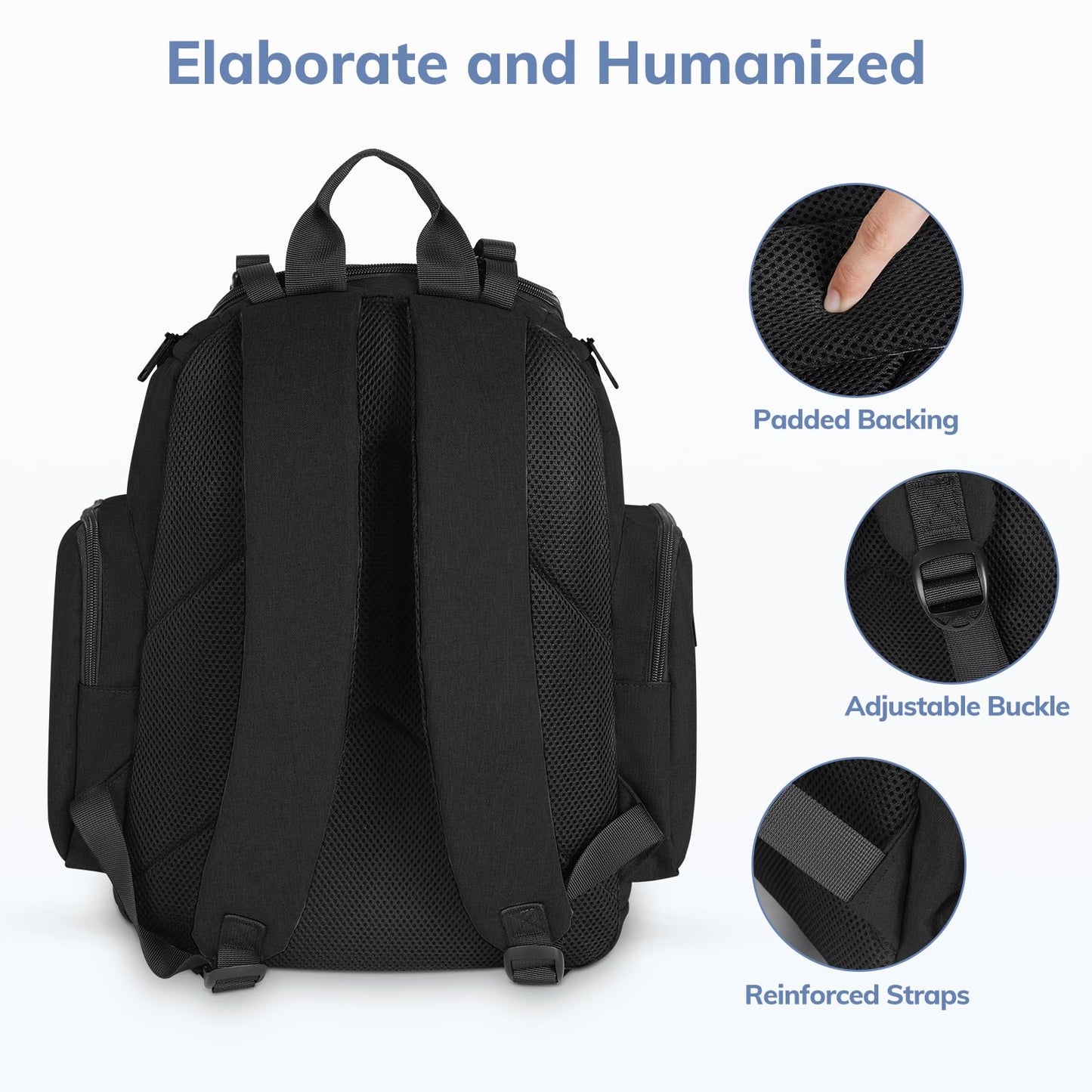 Backpack Diaper Bag, Waterproof Boy Travel Bag For Dad And Men, Large Multi-Function, Many Pockets, Lightweight, Stylish Diaper