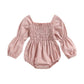 Mersariphy Infant Baby Girl Romper Ruffle Sweatshirt Romper Floral Festival Clothes Baby Fall Winter Outfits (Pink, 12-18 Months