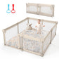 Baby Playpen,79x71 Foldable Playpen for Babies and Toddlers with Gate,Large Play Pen with Zipper Door,Baby Play Pen Play Area(Kh
