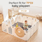 Uniency Baby Play Mat For Floor, 71X59 Thick Foam Soft Padded Playpen Mat With Machine Washable Removable Cover For Babies And T