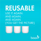 Boon Nursh Reusable Replacement Pouch With Collapsible Silicone Pouch Design - Everyday Baby Essentials - Stage 1 Slow Flow Bott