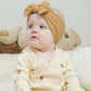 Jollybows Baby Girl Headband Bows Nylon Head Wraps Newborn Hairbands Infant Toddler Hair Bow (2- Khaki Ginger Beige)