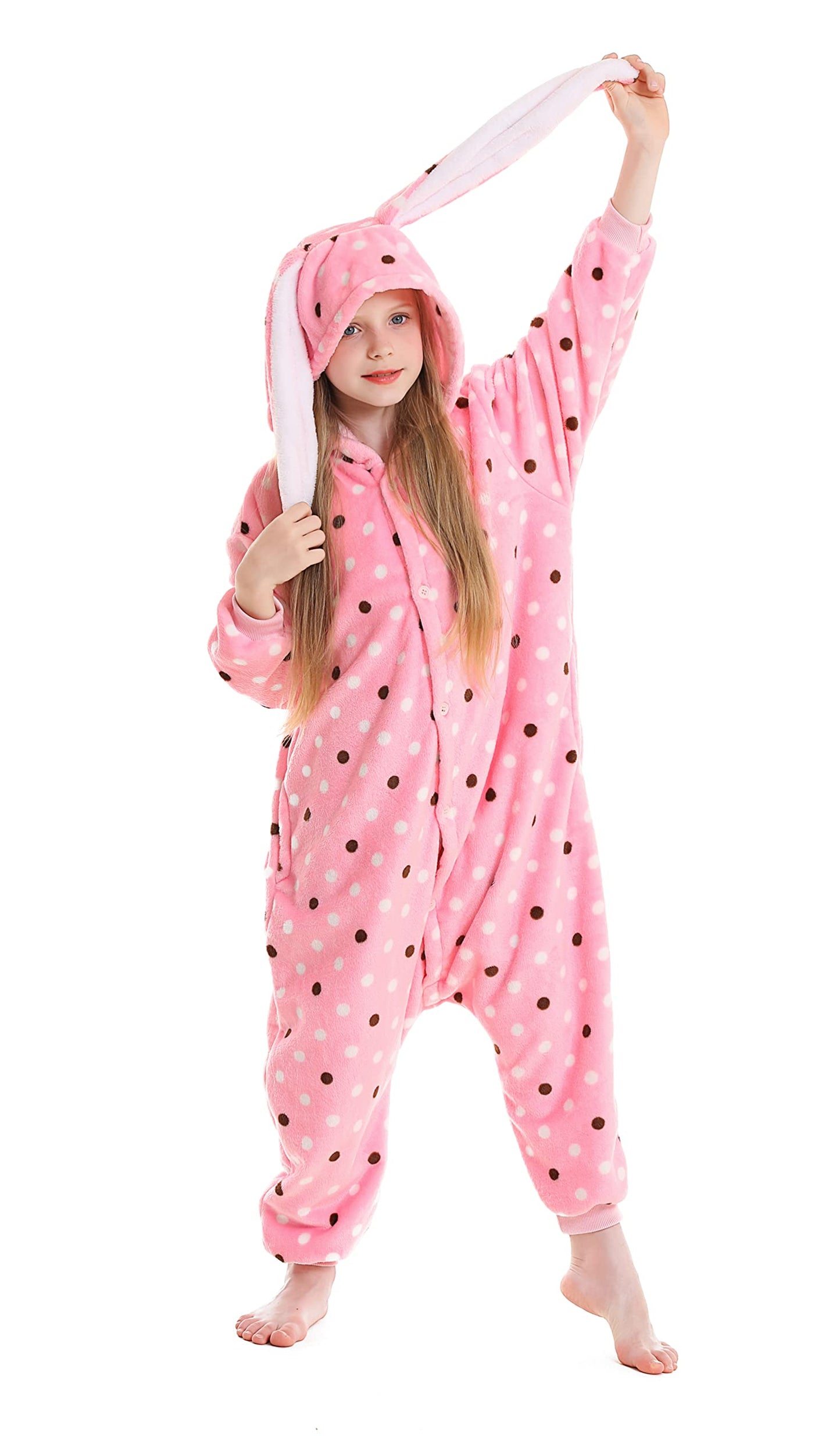 Atoz Onesie For Kids, Animal Pajamas Halloween Cosplay Costume For Girls Boys, Bunny 10-11Y