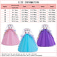 Hihcbf Girls Unicorn Birthday Princess Long Sleeve Wedding Pageant Party Maxi Dress Halloween Carnival Costume W/Headband Blue 1