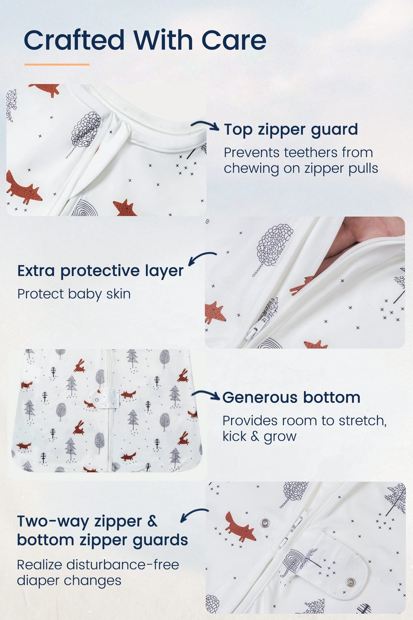 TotAha Sleep Sack 12-18-24 Months 3 Pack, Buttery Soft, Safe Wearable Blanket Baby Sleeping Bag for Baby with 2-way Zipper, 0.5
