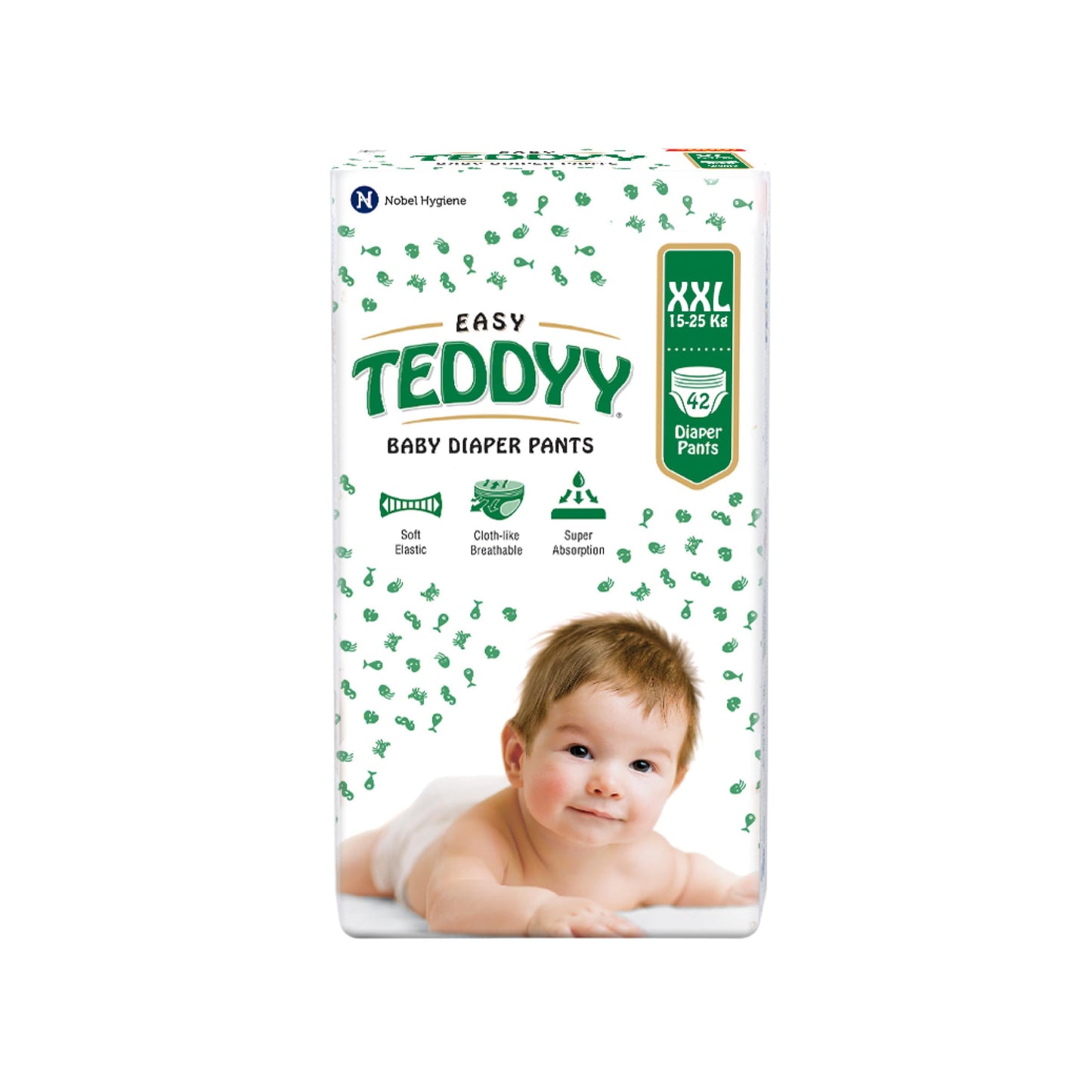Teddyy Easy Baby Xxl Size Diaper Pant Style | 42 Count (Double Extra Large) | 1525 Kgs (Pack Of 1) | Long Protection Hours | An