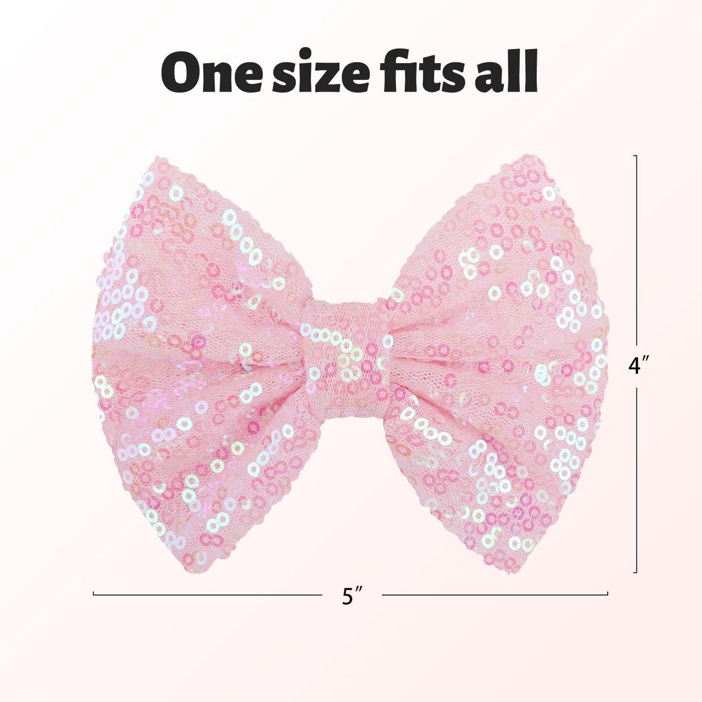 Lanmerry Hair Bows Clips, 5 Inches Sequins Large Bow With Alligator Clip For Girls, Hair Accessories For Women Teens Babies Todd