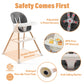 Xhakchik 6-In-1 Convertible High Chair For Babies & Toddlers, Baby Feeding Chair With Adjustable Legs & Double Dishwasher Safe T