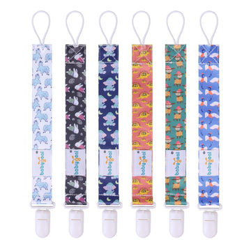 Babygoal Pacifier Clips, 6 Pack Pacifier Holder For Boys And Girls Fits Most Pacifier Styles &Teething Toys And Baby Gift 6Pb02