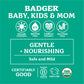 Badger Baby Balm W Chamomile Calendula, All Organic Baby Moisturizer For Cradle Cap Diaper Rash, Soothing Nourishing Gentle Baby