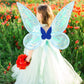 Quescu Fairy Wings For Adults,Butterfly Wings For Girls,Angel Wings,Fairy Costume For Women Halloween Dress Up Party Favor (Blue