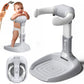 Baby Shower Stand with Anti-Slip Base & Anti-Pinch Silicone, Adjustable Foldable Baby Bath Support for Toddlers 6-36 Months, Por