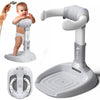 Baby Shower Stand with Anti-Slip Base & Anti-Pinch Silicone, Adjustable Foldable Baby Bath Support for Toddlers 6-36 Months, Por