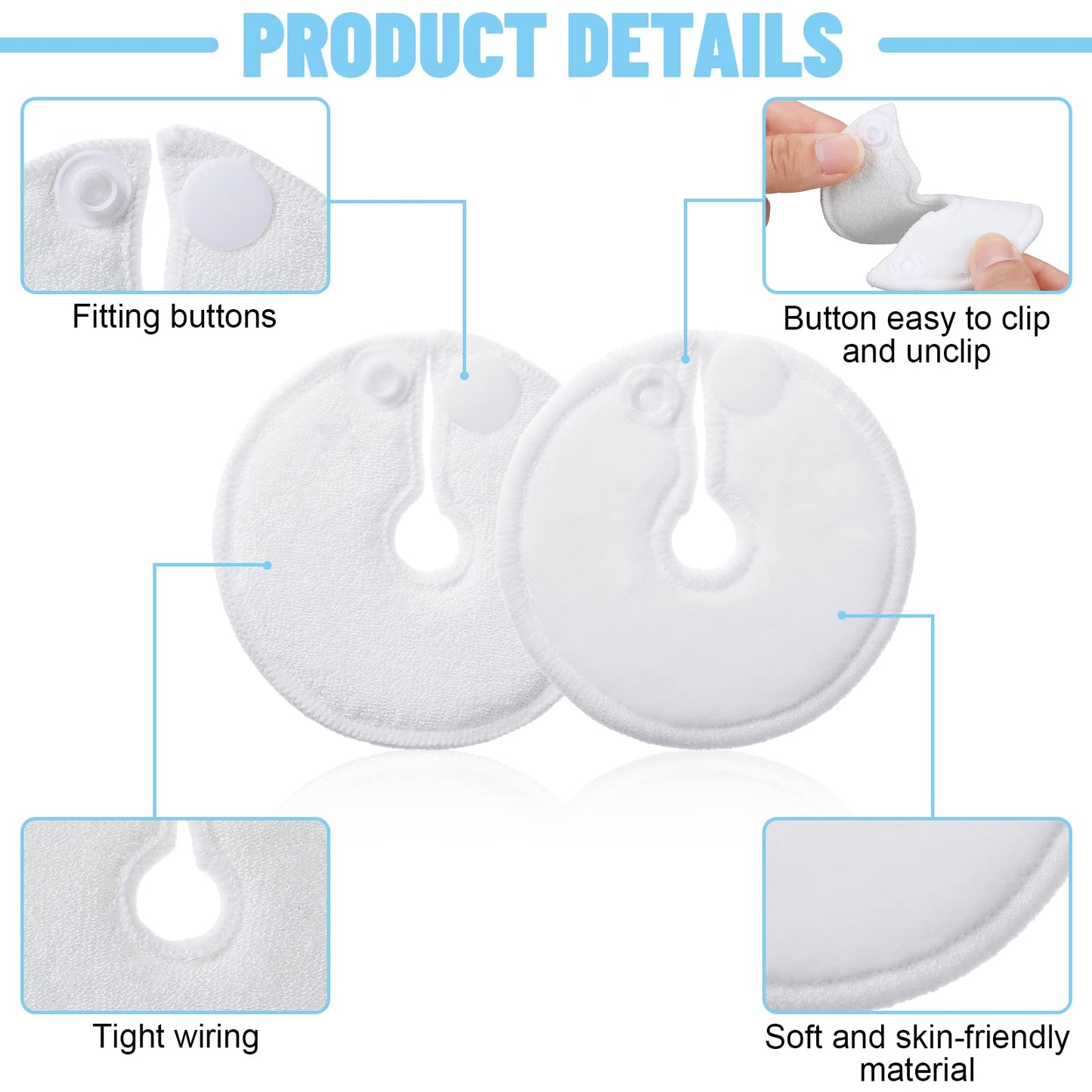 56 Pack G Tube Button Covers G Tube Pads Holder Peritoneal Abdominal Feeding Tube Supplies Soft Absorbent Cotton Pads Nursing Pa