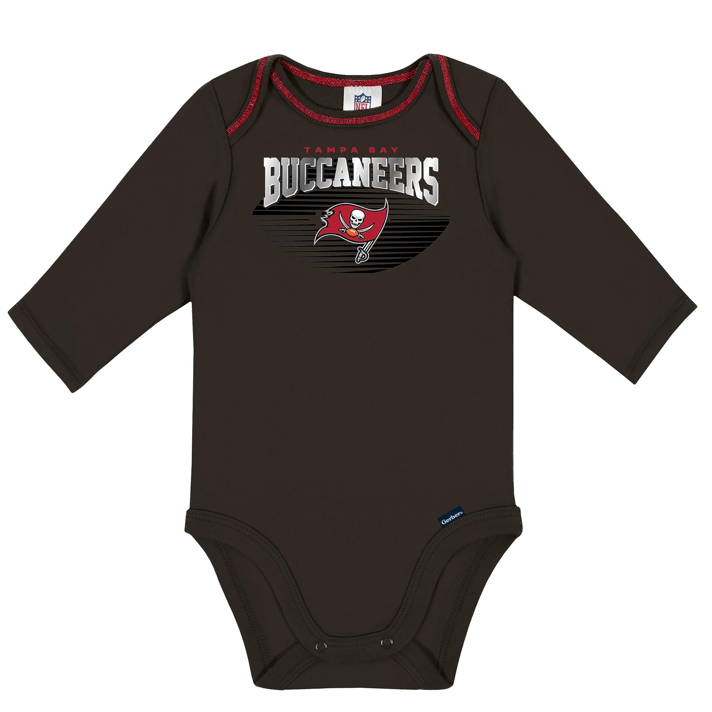 Gerber Nfl Baby Boys' 2 Pack Long Sleeve Bodysuit, Team Color, 0-3 Months