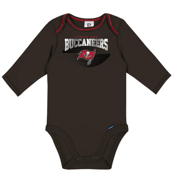 Gerber Nfl Baby Boys' 2 Pack Long Sleeve Bodysuit, Team Color, 0-3 Months