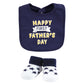 Hudson Baby Unisex Baby Cotton Bib And Sock Set, Boy Mothers Fathers Day, One Size