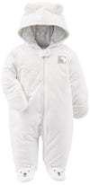 Simple Joys By Carter'S Baby Girls' Fleece Footed Jumpsuit Pram, Ivory, 3-6 Months