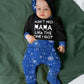 Fommy Baby Boy Clothes 9-12 Months Baby Boy Clothes Letter Print Black Hoodie Blue Pants 2Pcs 3-6 Months Baby Boy Clothes