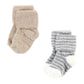 Hudson Baby Unisex Baby Cotton Rich Newborn And Terry Socks, Green Blue Stripe, 6-12 Months