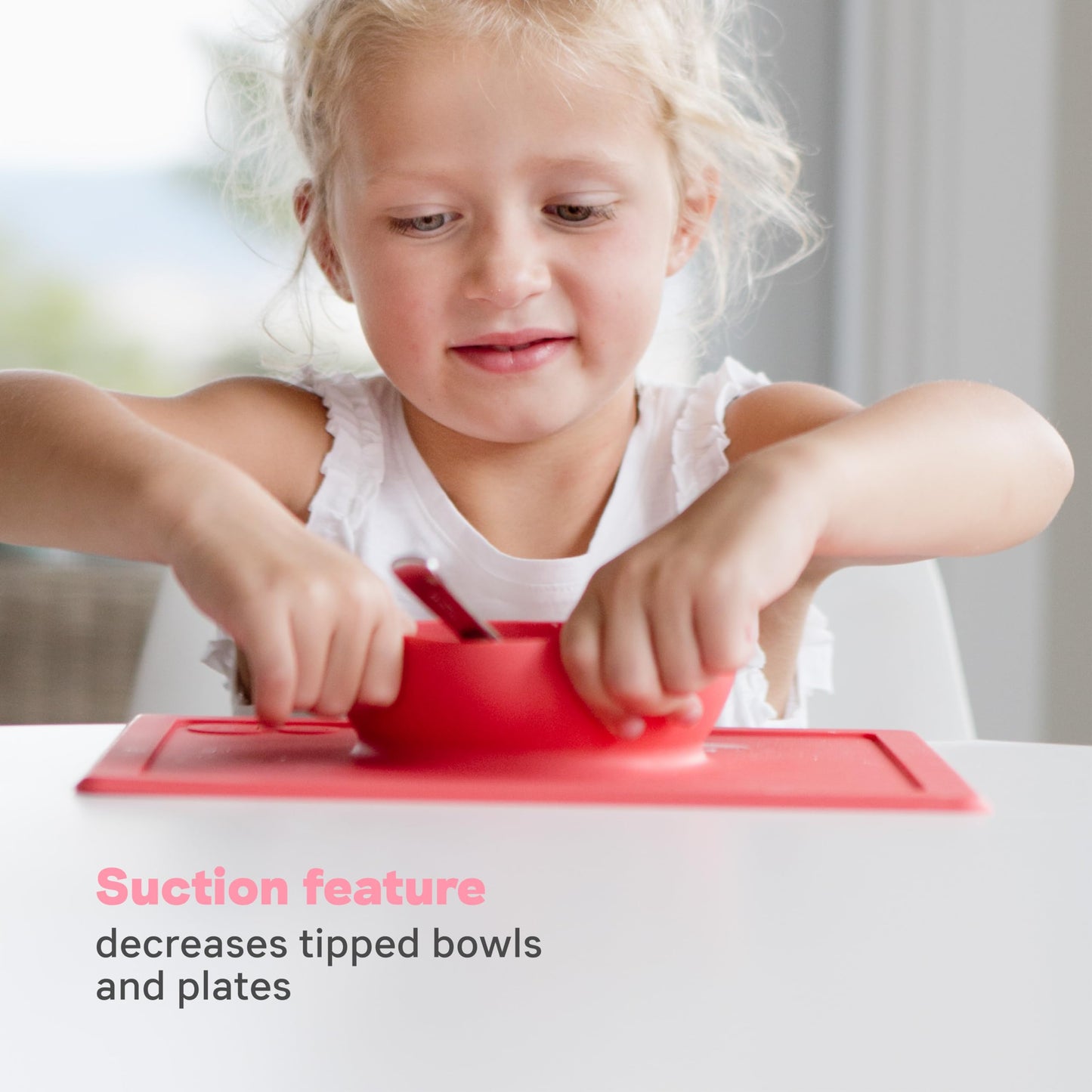 Ezpz Happy Bowl - 24 Months + (Pewter) - 100% Silicone Suction Bowl With Built-In Placemat - Dishwasher Safe