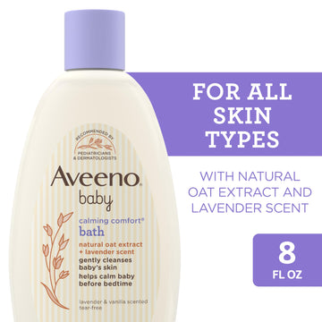 Aveeno Baby Calming Comfort Bath & Body Wash With Relaxing Lavender & Vanilla Scents & Natural Oat Extract, Tear-Free Formula, P