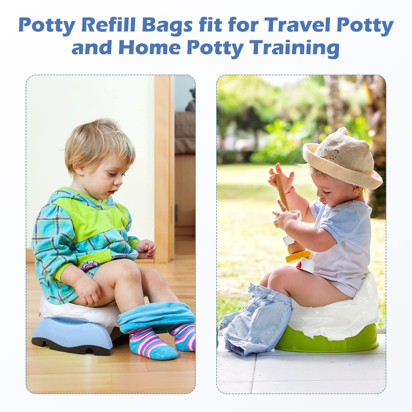 30 Packs Disposable Potty Bags For Toddler Portable Toilet, Travel Potty Liners Fit For Oxo Tot 2-In-1 Go Potty, Maliton Potty T