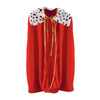 Beistle Child Size Red King Queen Robe, Fantasy Prince Princess Medieval Halloween Costume Cape Mardi Gras Accessory, 33'
