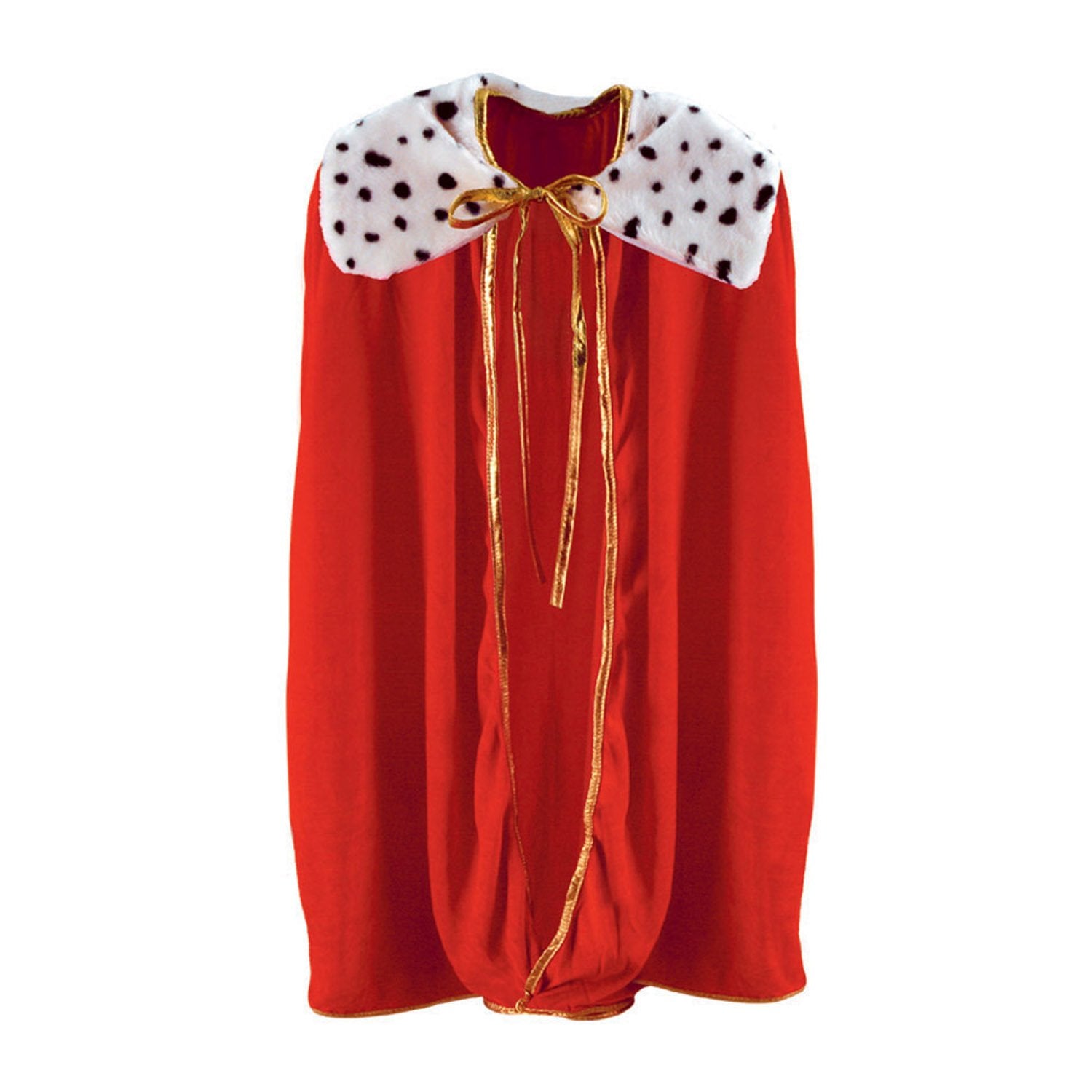 Beistle Child Size Red King Queen Robe, Fantasy Prince Princess Medieval Halloween Costume Cape Mardi Gras Accessory, 33'