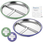 Bakpoco Stainless Steel Toddler Plate With Suction, 9    Divided Plates With Removable Silicone Sleeves For Baby, Non Toxic & Bp