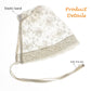 Lace Hat Infant Baby Girl Bonnet Bow Eyelet Lace Cotton Hat, Newborn Girl Cap Summer Hat Toddler Bucket Sun Hat, Ivory Sun Prote