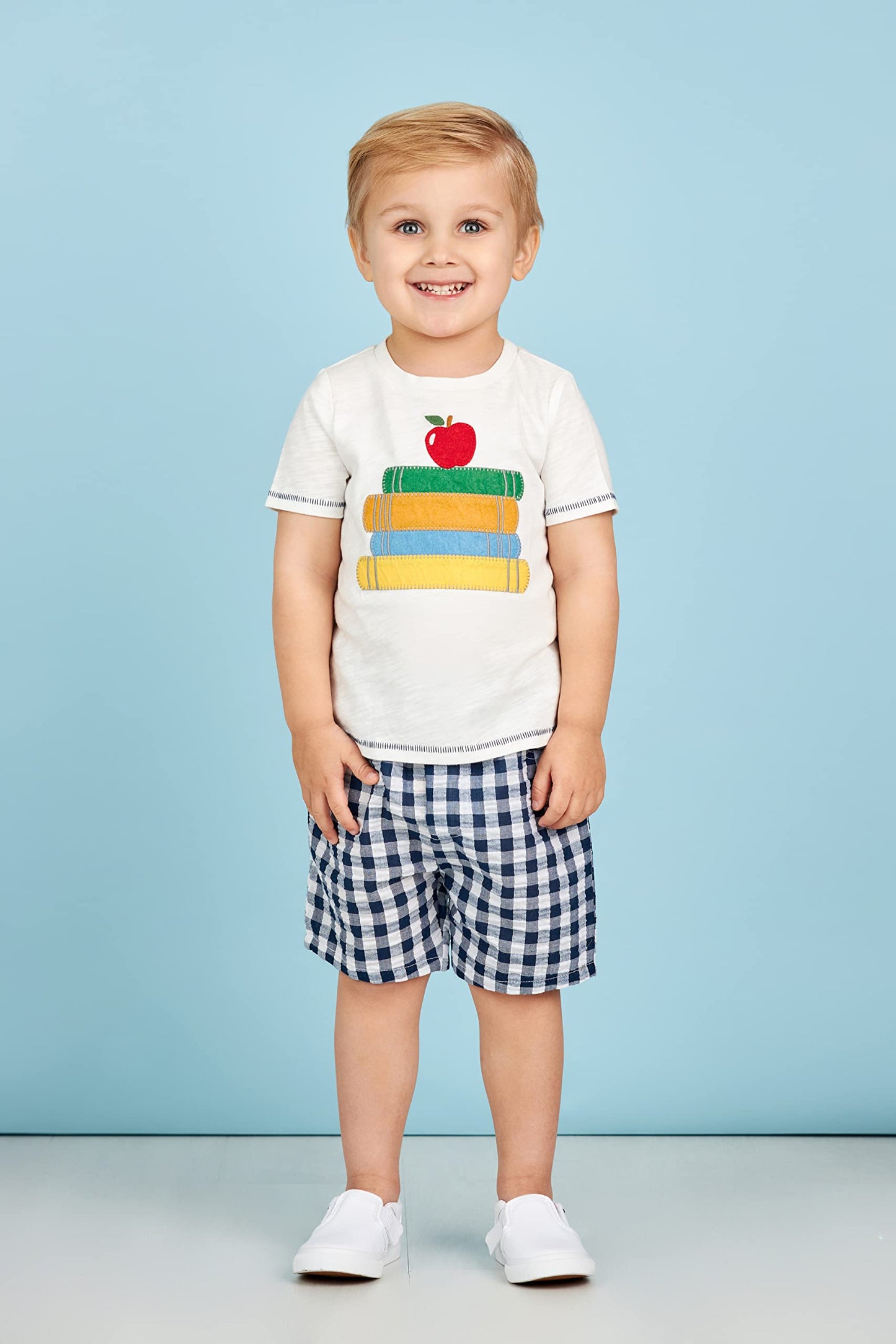 Mud Pie Baby Boys T-Shirt Mud Pie Back To School Toddler Boy T Shirt And Short Set, Boy, Small 12-18M Us