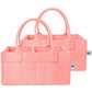 Mr. Pen- Baby Diaper Caddy Organizer, 2 Pack, Pink, Baby Caddy Organizer with Handle, Compact Size, Collapsible & Portable