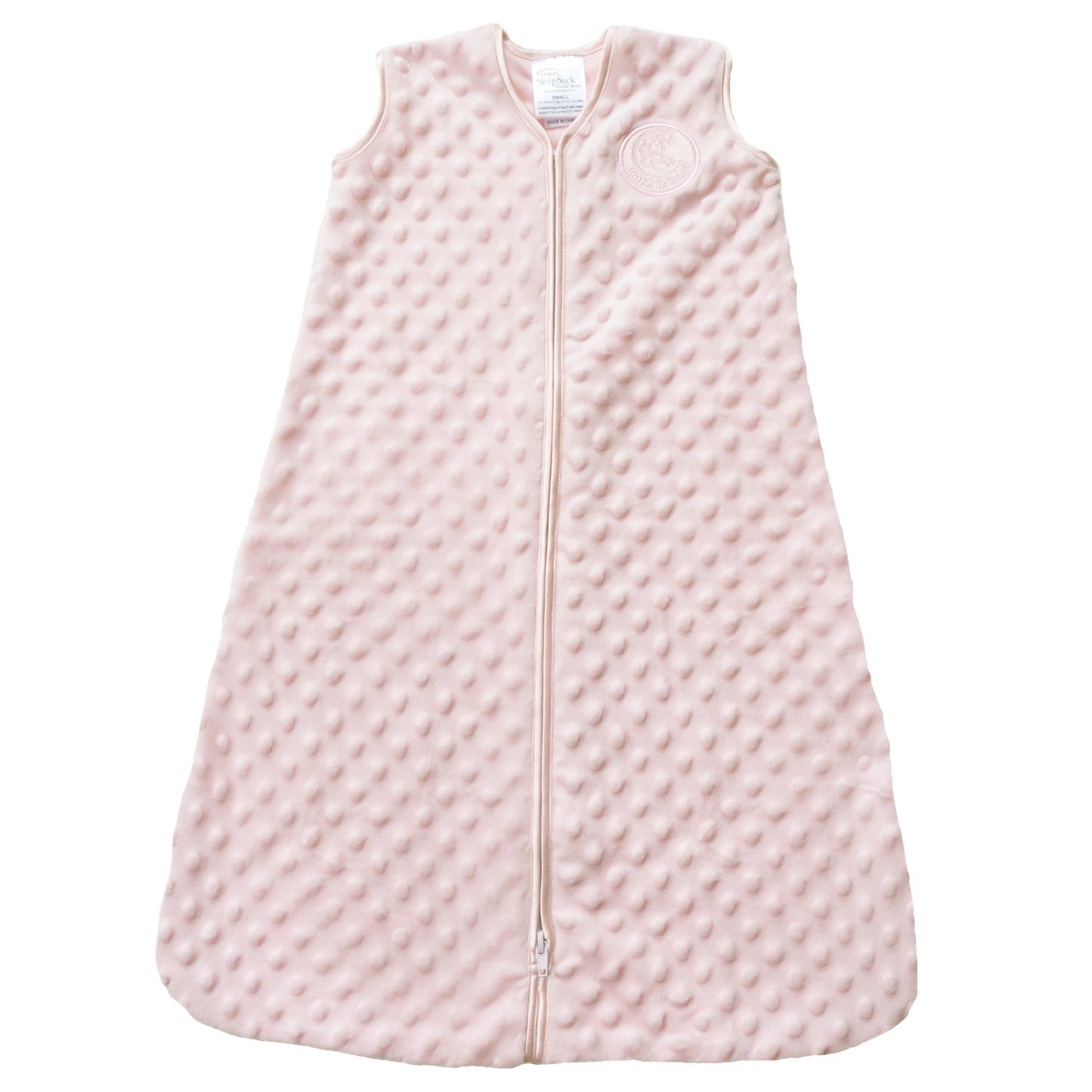 HALO Sleepsack Wearable Blanket, TOG 1.5, Velboa, Pink Plush Dots, Large