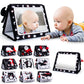 Oarifun Tummy Time Mirror, Baby Tummy Time Toys with Soft Book, Black and White High Contrast Baby Toys, 3D Activity Sensory Mon
