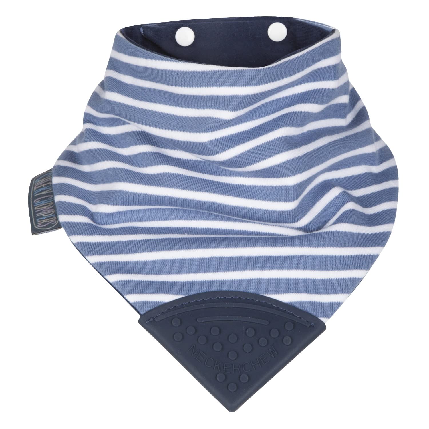 Cheeky Chompers 2-In-1 Baby Dribble Bib With Soft Silicone Teether, Reversible Bandana Style, Innovative Dimple Design Soothes G