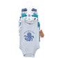 Touched By Nature Unisex Baby Organic Cotton Bodysuits, Mystic Sea, 18-24 Months