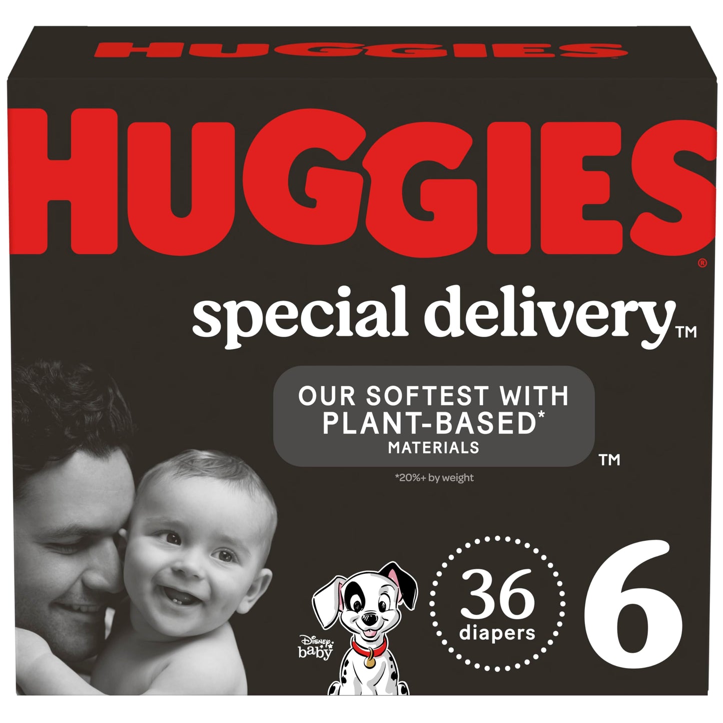 Huggies Special Delivery Hypoallergenic Baby Diapers Size 6 (35+ Lbs), 36 Ct, Fragrance Free, Safe For Sensitive Skin