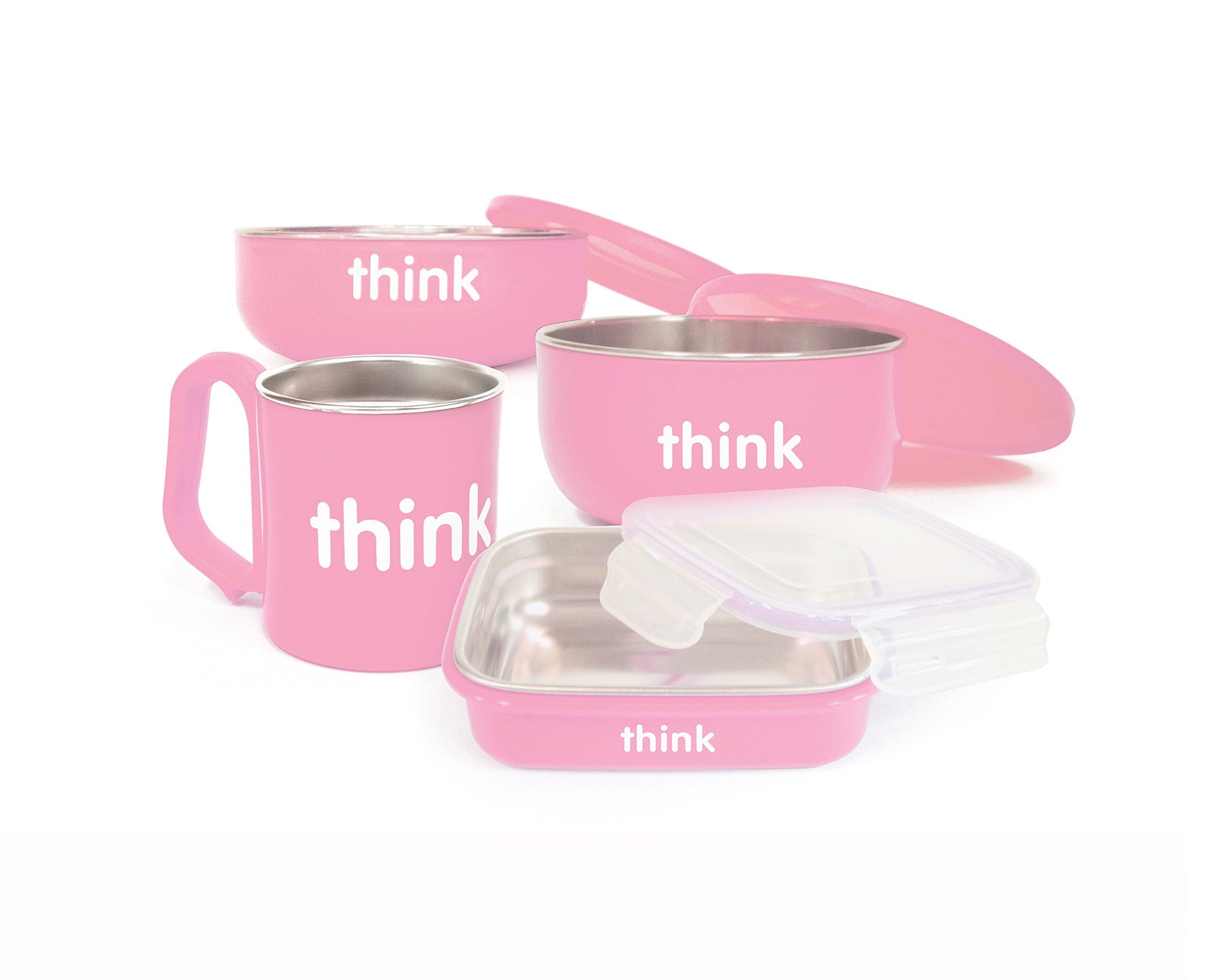 Thinkbaby Complete Bpa Free Feeding Set (Pink)
